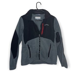 Columbia Sportswear Tectonite Reversible kids jacket Sz 8 Black Gray Full Zip Up